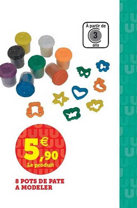 8 pots de pâte à modeler