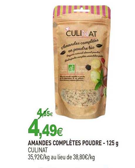 amandes complètes poudre culinat