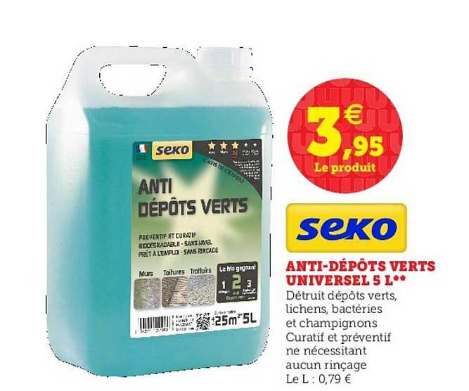 anti dépôts verts universel 5 l seko