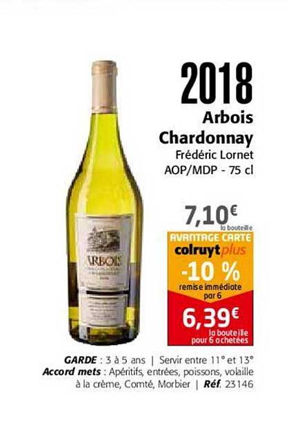 2018 arbois chardonnay frédéric lornet