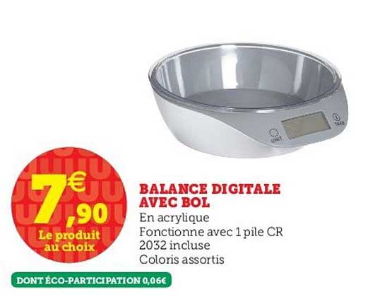 balance digitale avec bol