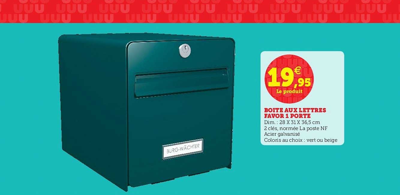 boîte aux lettres favor 1 porte