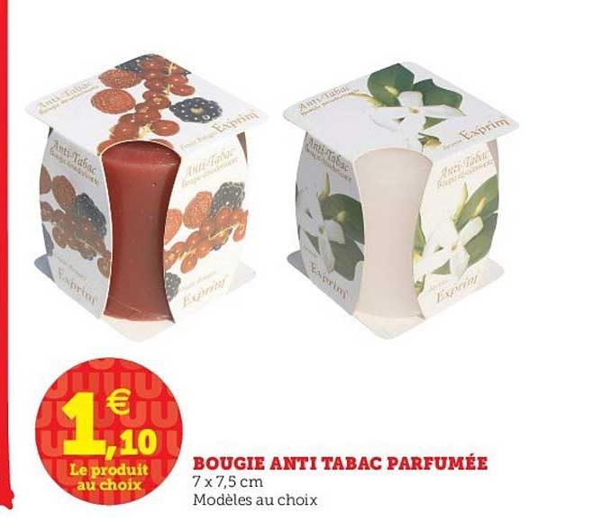 bougie anti tabac parfumée