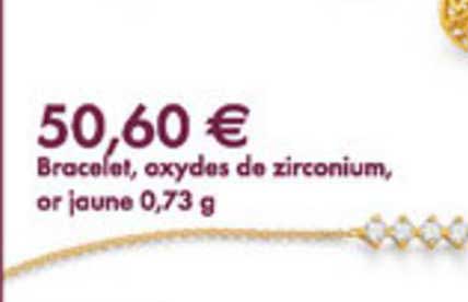 bracelet oxydes de zirconium or jaune 0.73 g