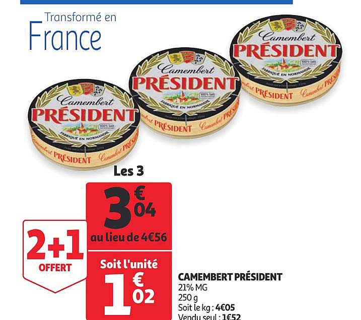 Camembert Président 2+1 Offert