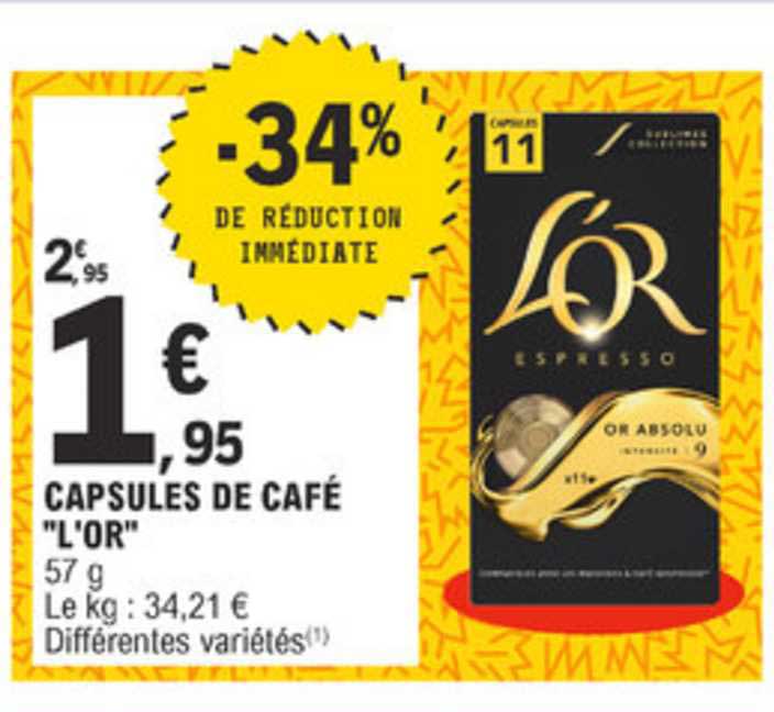 Capsules De Café L'or -34% De Réduction Immédiate