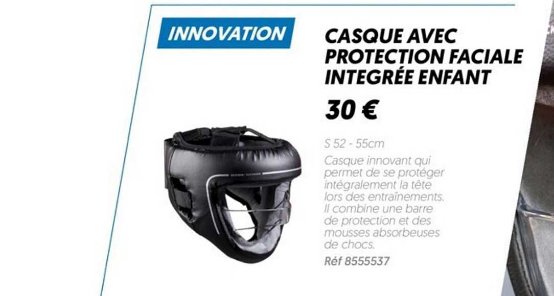 casque avec protection faciale intégrée enfant