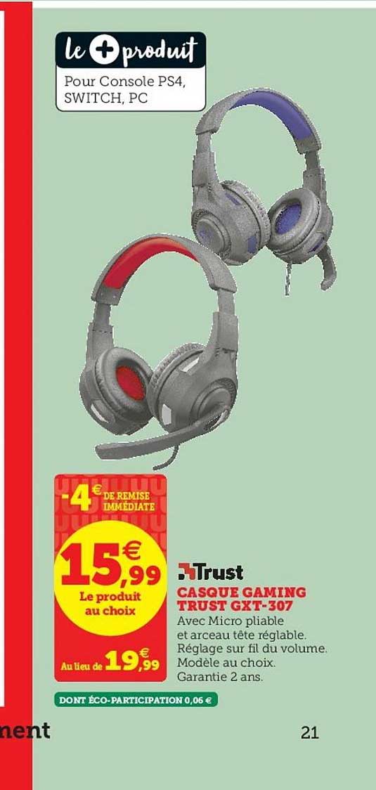 casque gaming trust gxt 307
