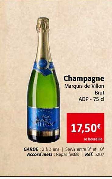 champagne marquis de villon bruit aop