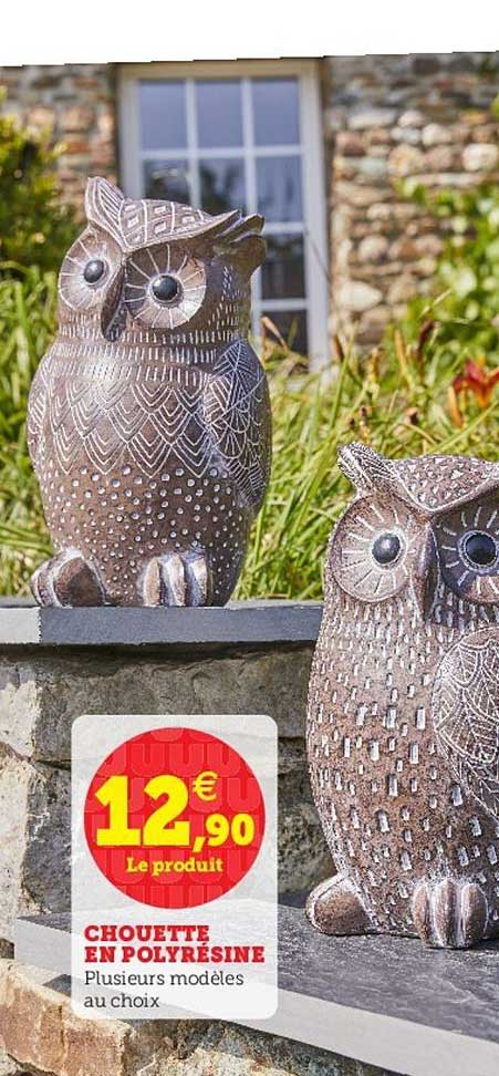 chouette en polyrésine