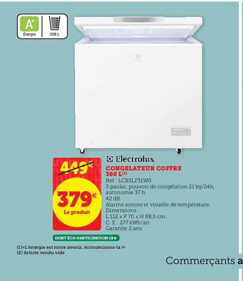 Congélateur Coffre 308 L Electrolux
