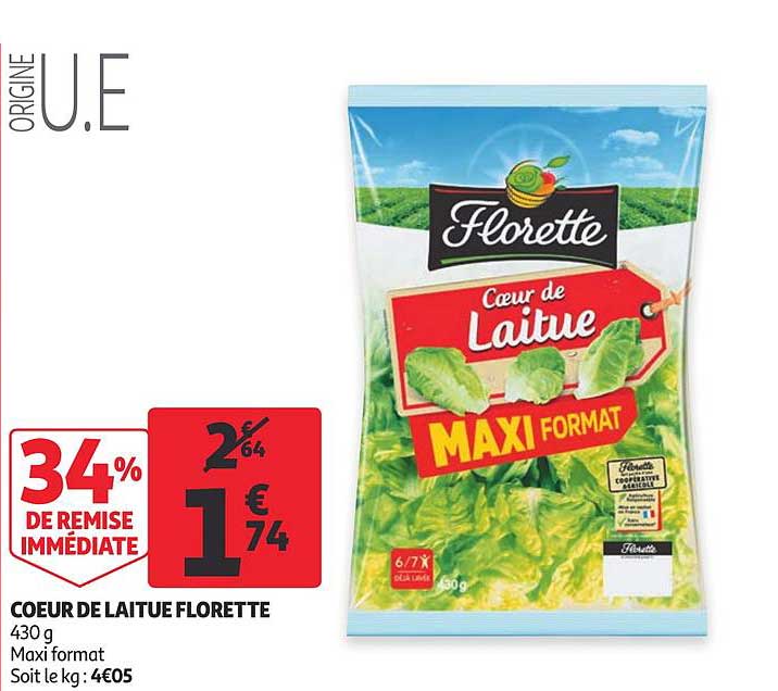 Cœur De La Laitue Florette 34% De Remise Immédiate