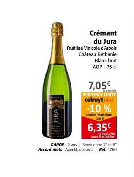crémant du jura fruitière vinicole d'arbois château béthanie