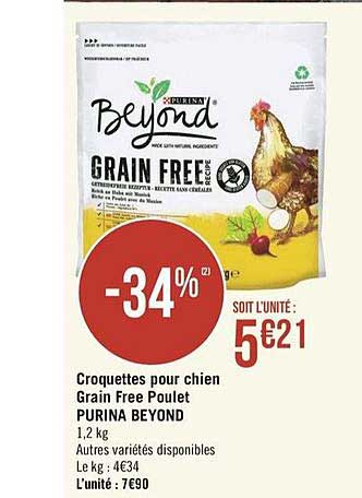 croquettes pour chien grain free poulet purina beyond