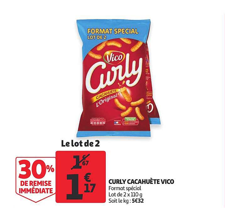 Curly Cacahuète Vico 30% De Remise Immédiate