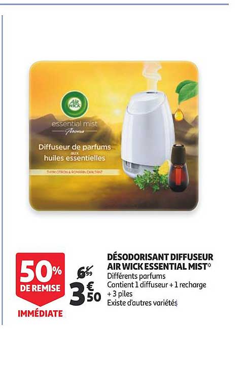 Désodorisant Diffuseur Air Wick Essential Mist 50% De Remise Immédiate