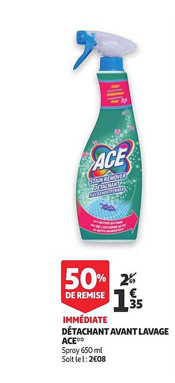 détachant avant lavage ace 50% de remise immédiate