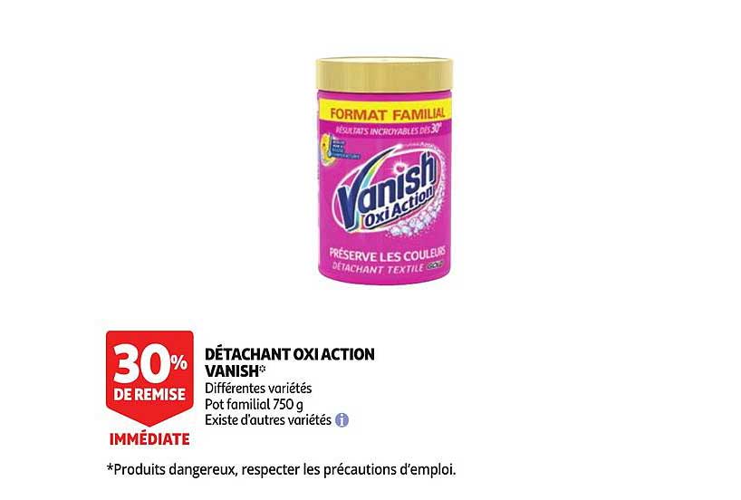 détachant oxi action vanish 30% de remise immédiate