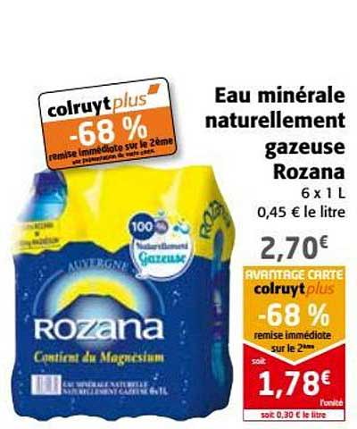 eau minérale naturellement gazeuse rozana