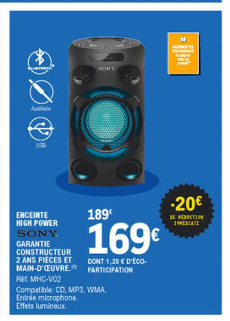 enceinte high power sony