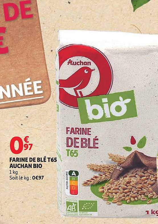 Farine De Blé T65 Auchan Bio