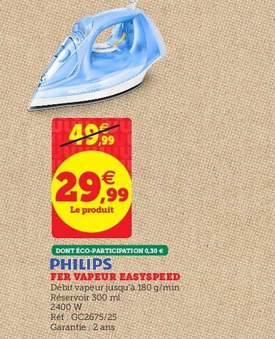 Fer Vapeur Easyspeed Philips