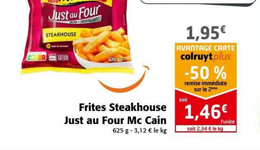 frites steakhouse just au four mc cain