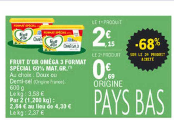 fruit d'or oméga 3 format spécial 60% m.g.