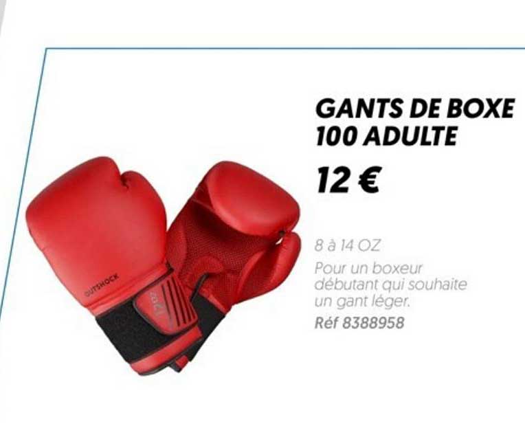 gants de boxe 100 adulte