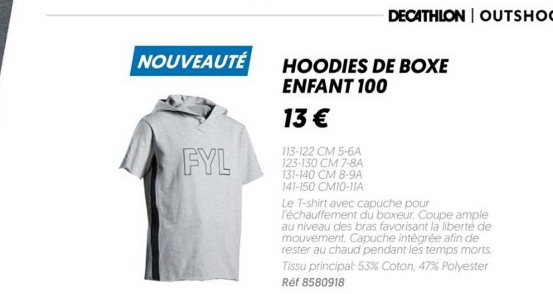 hoodies de boxe enfant 100