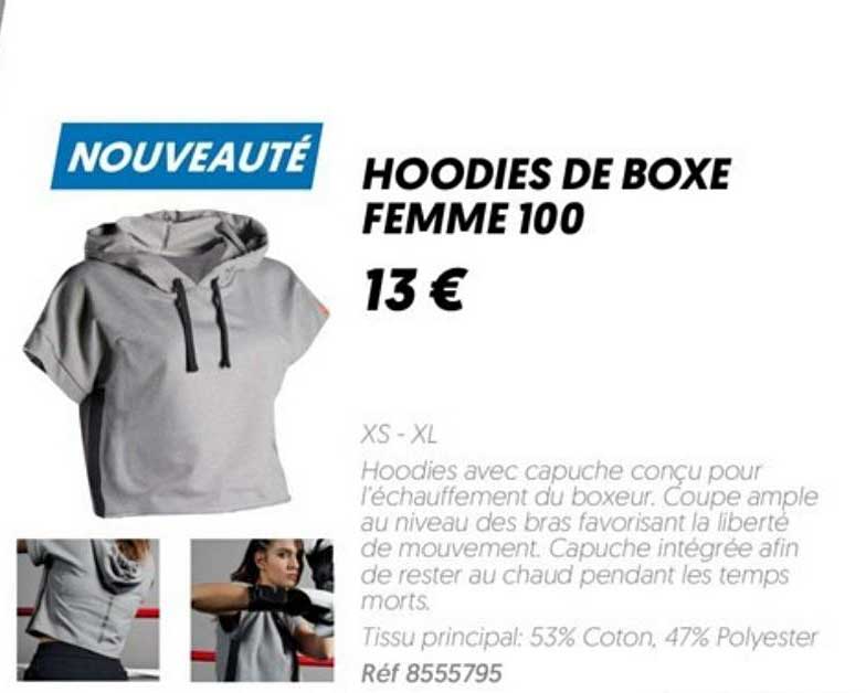 hoodies de boxe femme 100