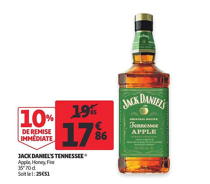 jack daniel's tennessee 10% de remise immédiate