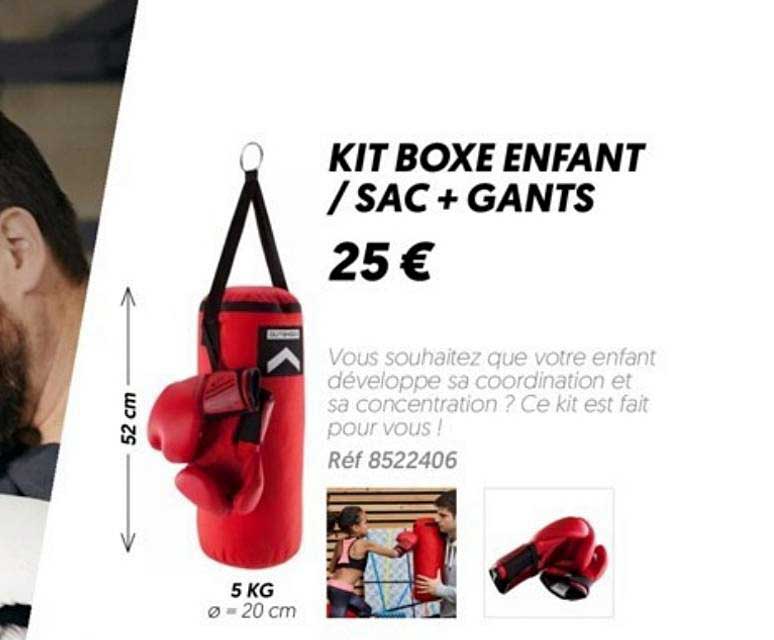 kit boxe enfant sac + gants