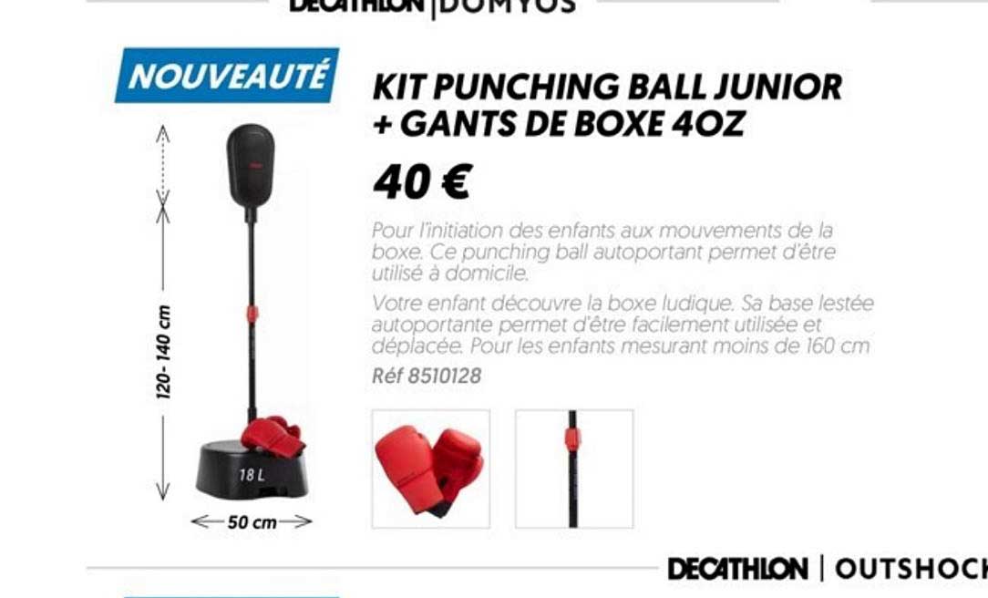 Kit Punching Ball Junior + Gants De Boxe 40z