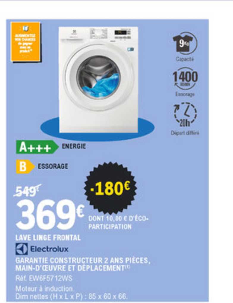 lave linge frontal electrolux