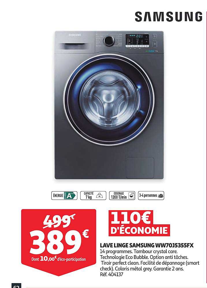 lave linge samsung ww70j5355fx