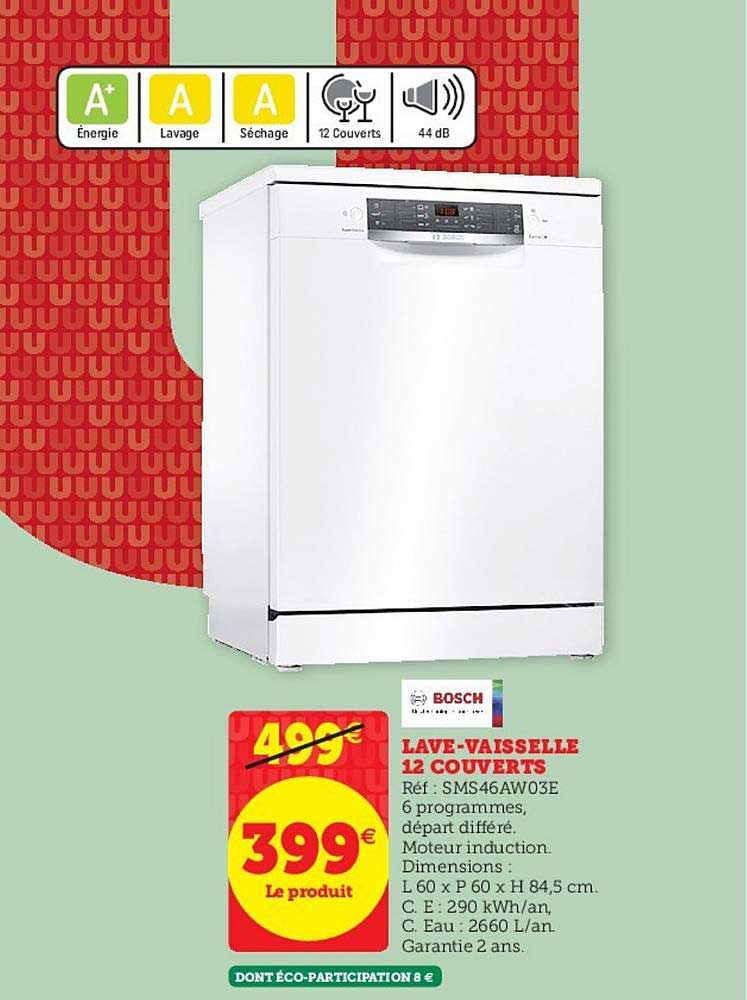lave vaisselle 12 couverts bosch