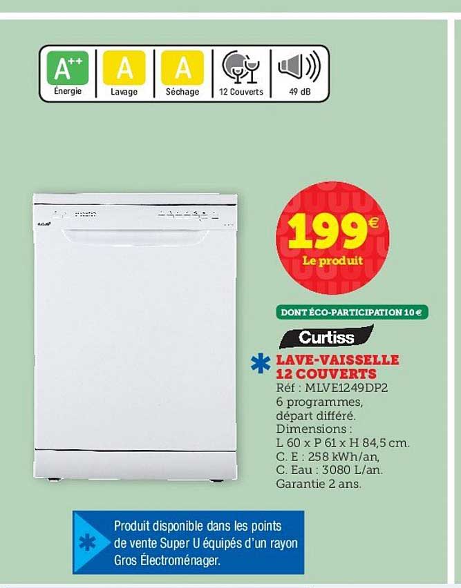 lave vaisselle 12 couverts curtiss