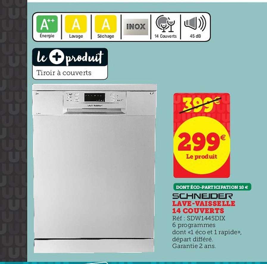 lave vaisselle 14 couverts schneider