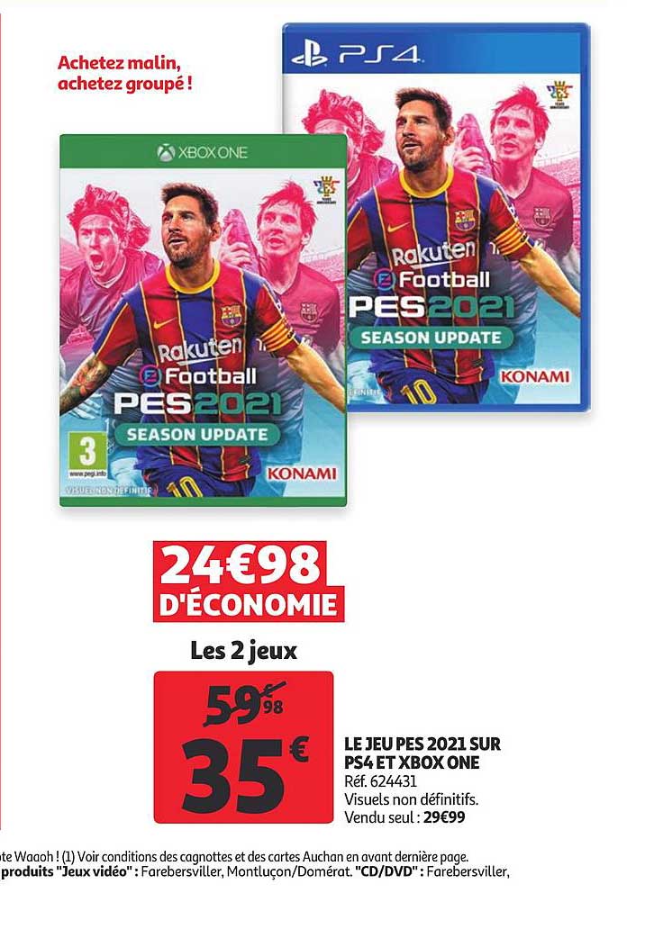 Le Jeu Pes 2021 Sur Ps4 Et Xbox One