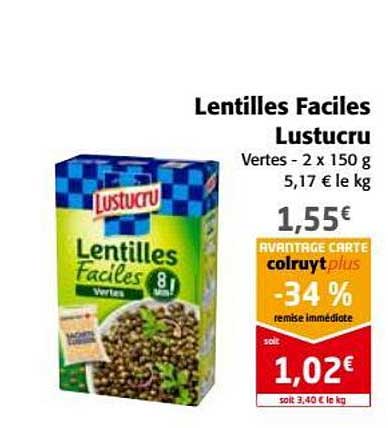 lentilles faciles lustucru