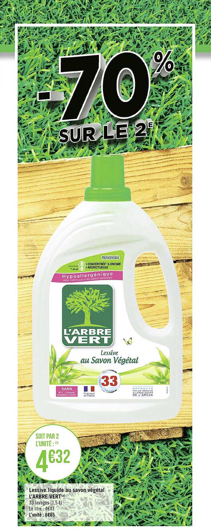 Lessive Liquide Au Savon Végétal L'arbre Vert