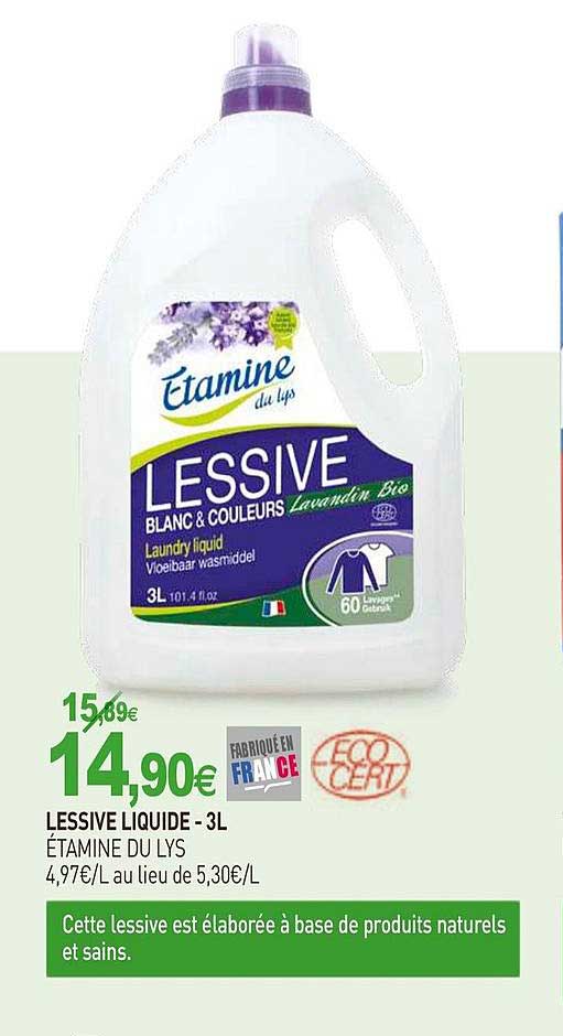 lessive liquide étamine du lys