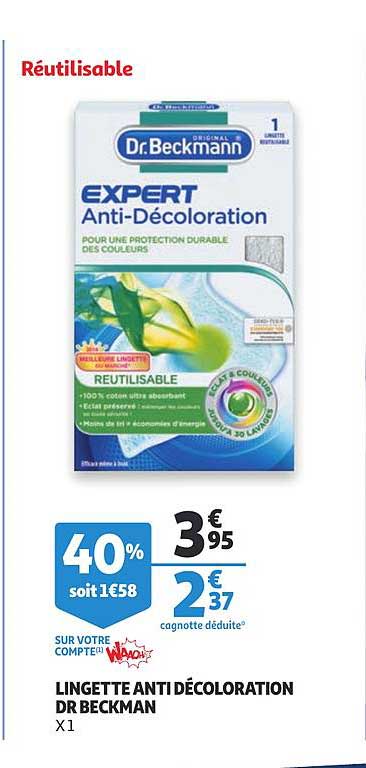 lingette anti décoloration dr beckman