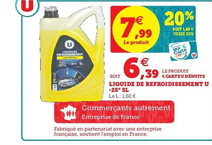 liquide de refroidissement u moins 25° 5l