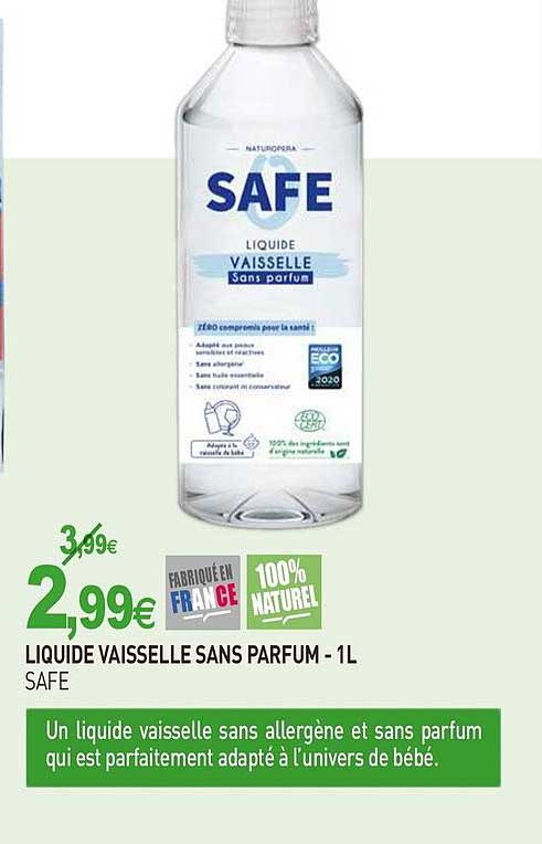 Liquide Vaisselle Sans Parfum Safe