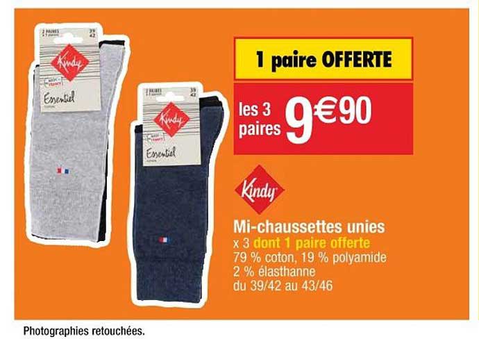 Mi Chaussettes Unies 1 Offerte