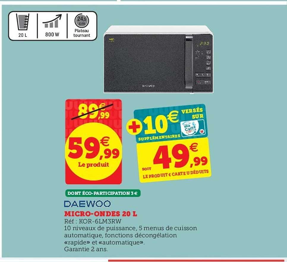 micro ondes 20 l daewoo