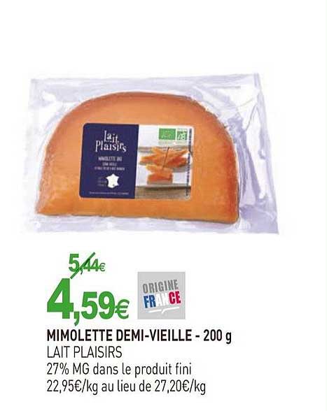 mimolette demi vieille lait plaisirs