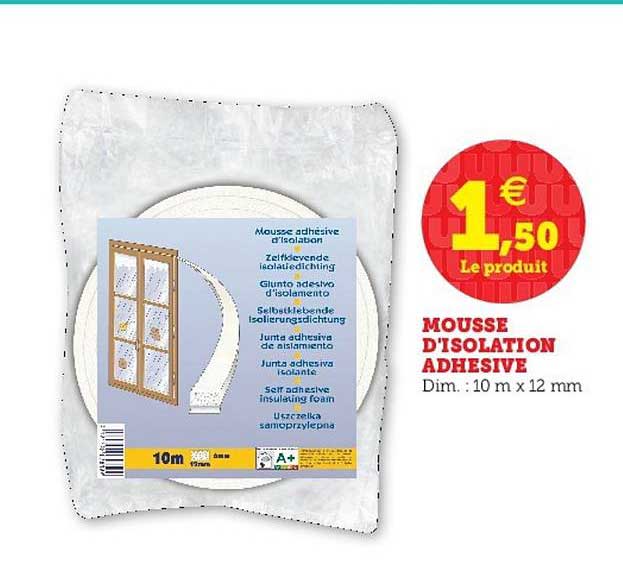 mousse d'isolation adhesive